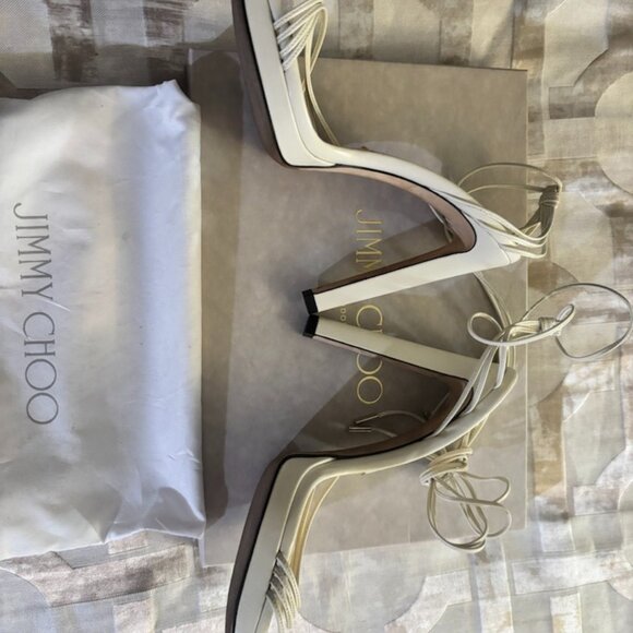 Jimmy Choo Anita Ivory Leather Shoes in original bag/box - Picture 5 of 9